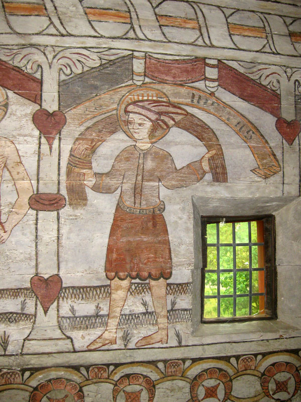 Painting from 15th century in Vireda church.